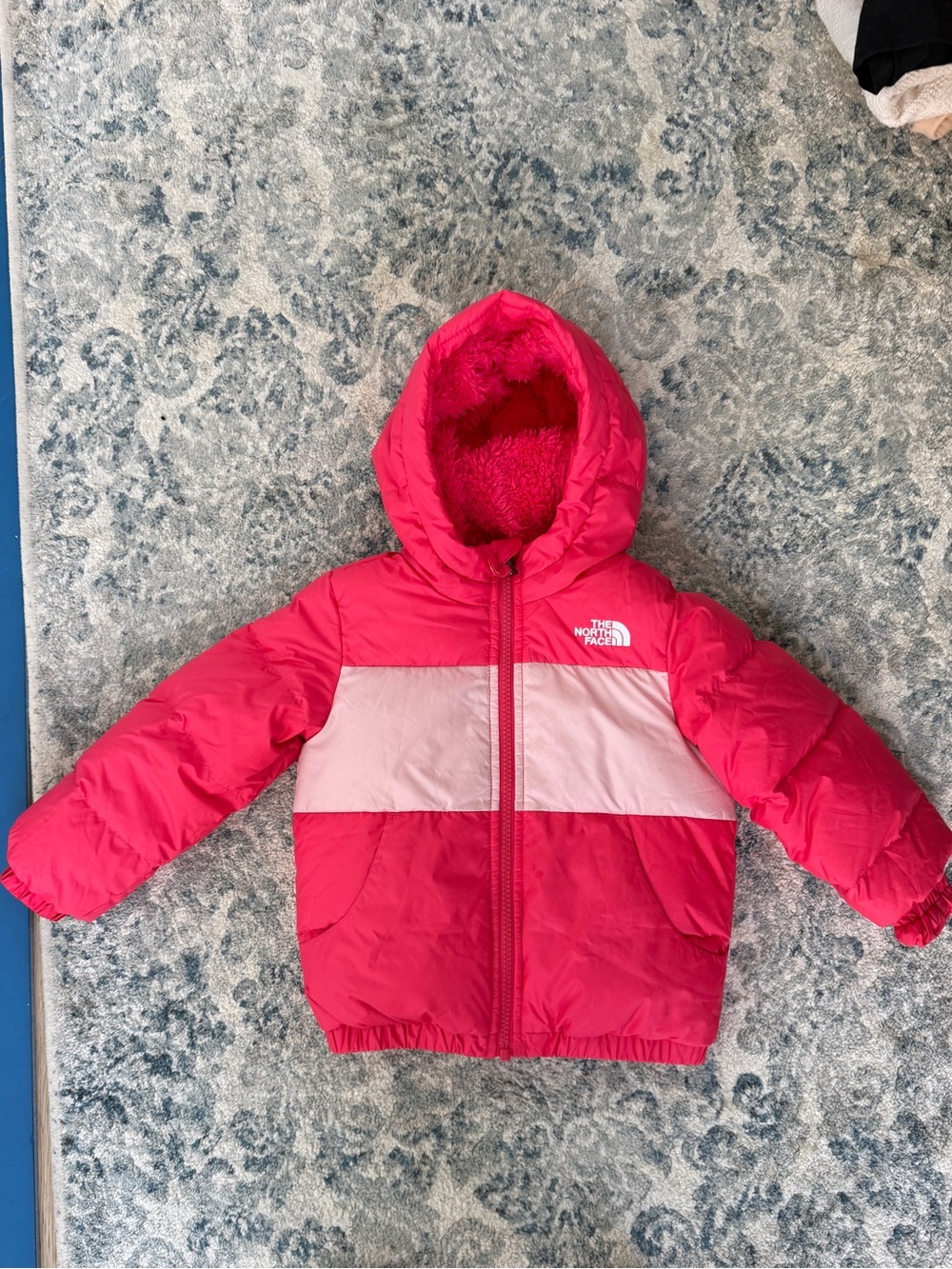 The North Face Mossbud Swirl Reversible Jacket Pink Girls 3T